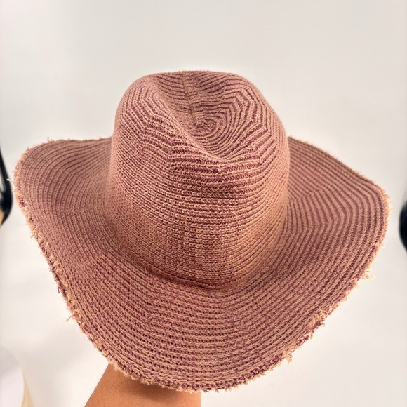 Free People Dylan Distressed Straw Cowboy Hat Beach‎ Sun Hat Boho - Picture 2 of 10